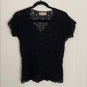 Black Crochet Top